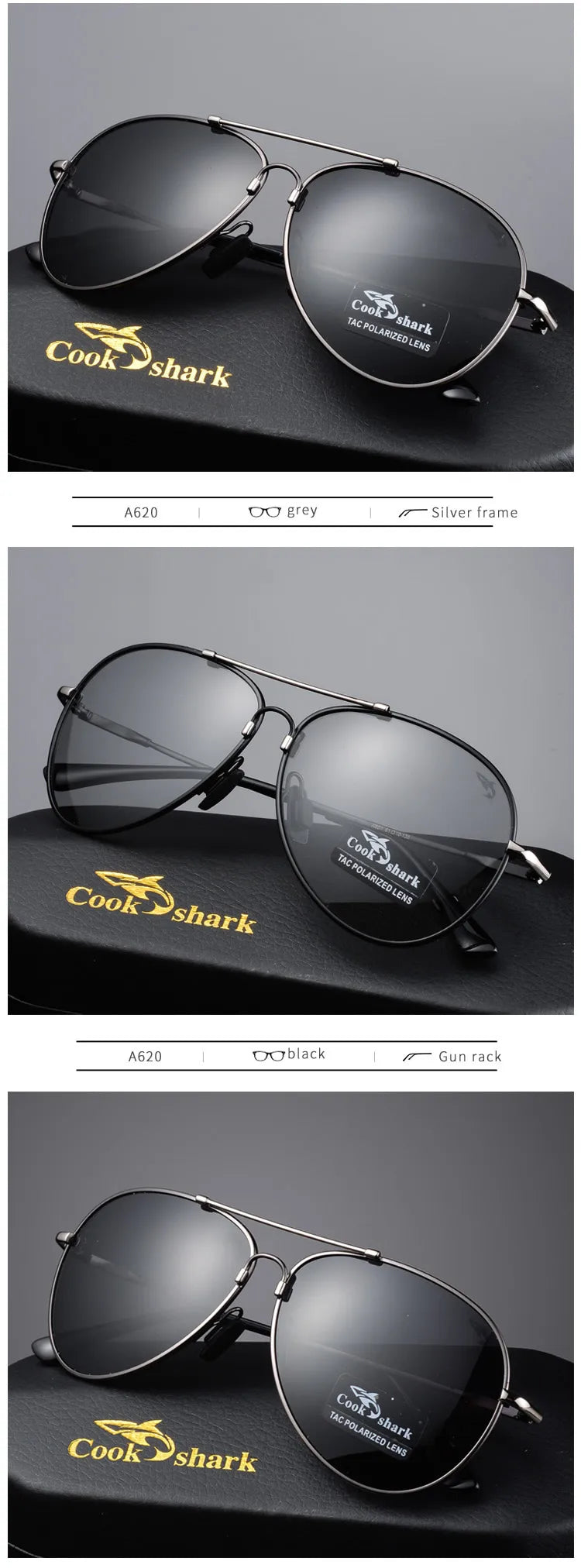 Cook Shark 2020 new sunglasses men's sunglasses color polarized driving driver toad glasses tide