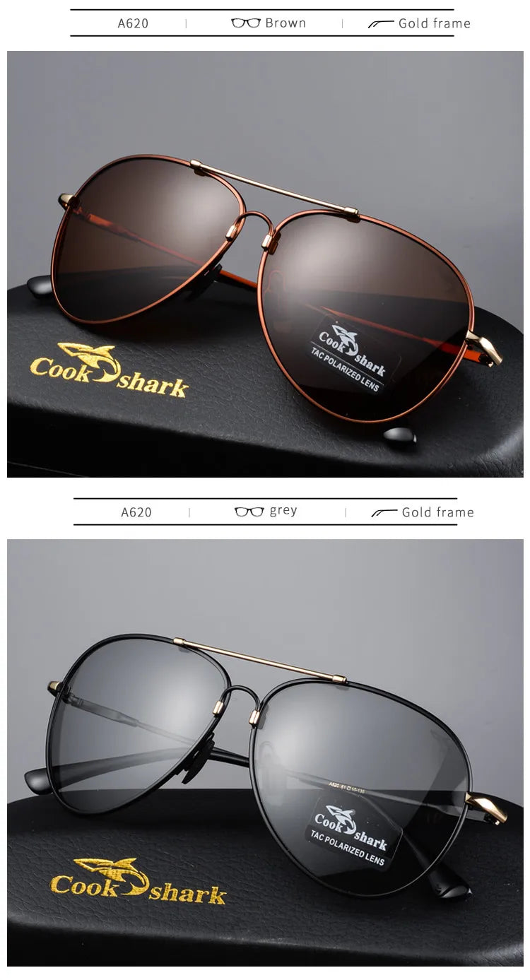 Cook Shark 2020 new sunglasses men's sunglasses color polarized driving driver toad glasses tide