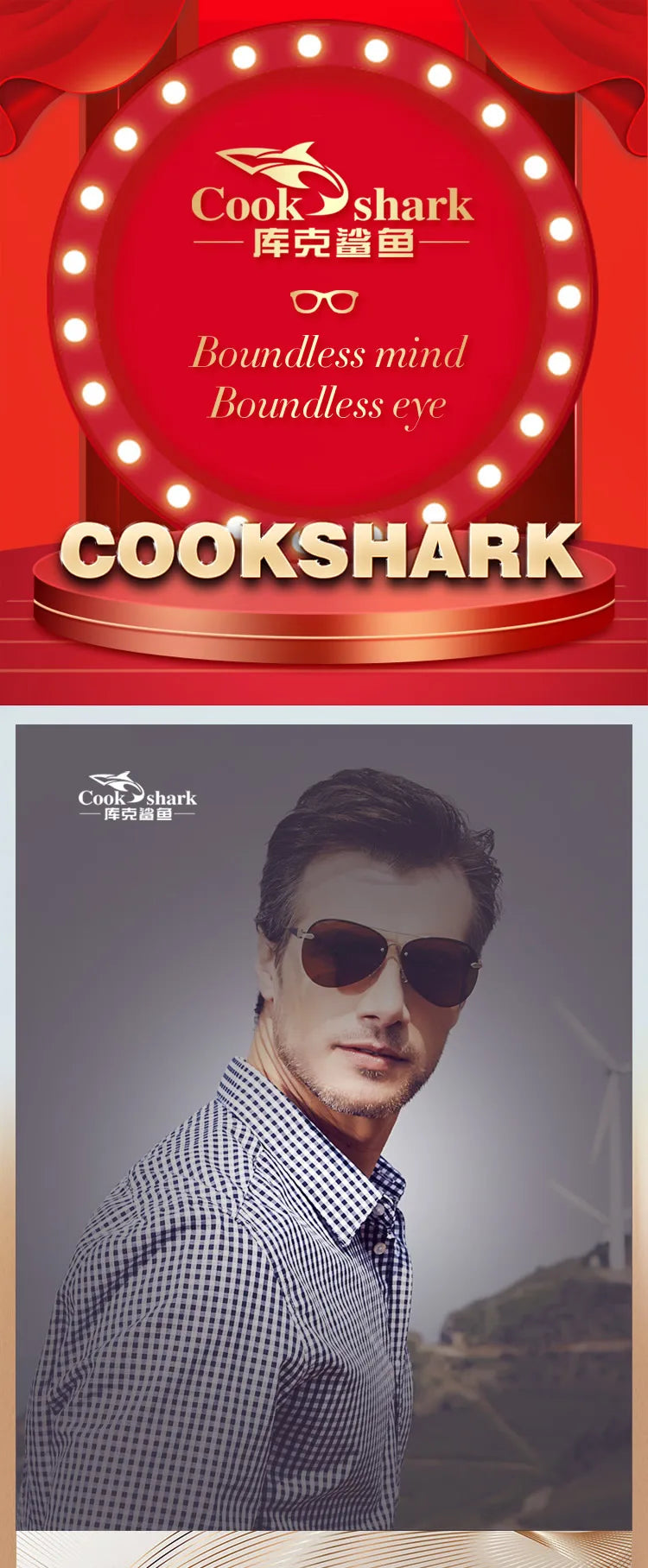 Cook Shark 2020 new sunglasses men's sunglasses color polarized driving driver toad glasses tide