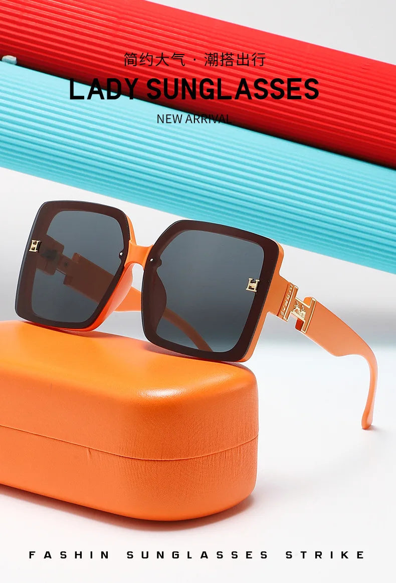 New Luxury Sunglasses for Women and Men Designer Famous Brand Glasses Square Stylish Trend Eyewear UV400 Gafas De Sol