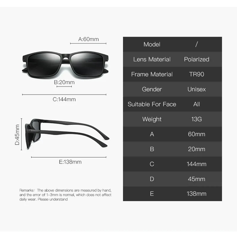 TR Polarized Sunglasses For Men And Women Driving Glasses Fishing Glasses Classic Sports Glasses