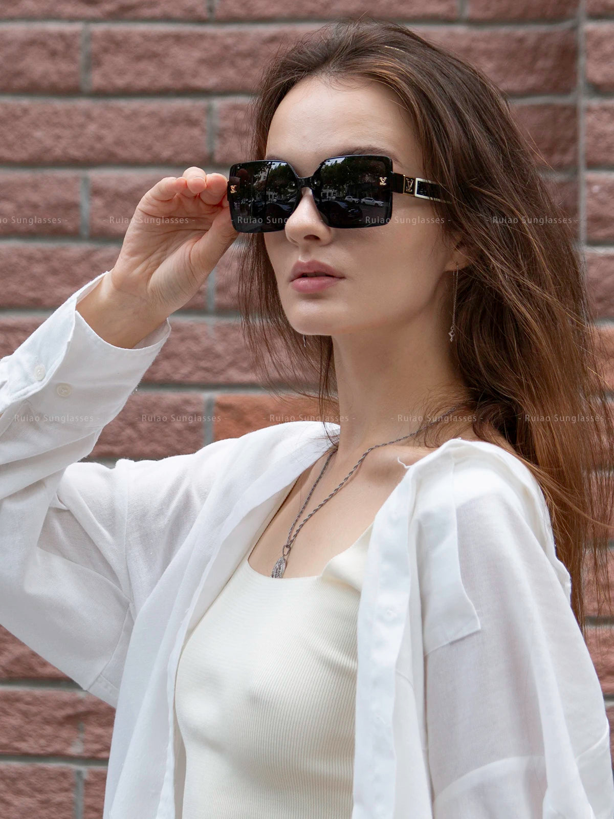 Luxury square designer fashion big sunglasses for women glasses brand 2024 woman women's retro shades UV400 sunglasses eyewear