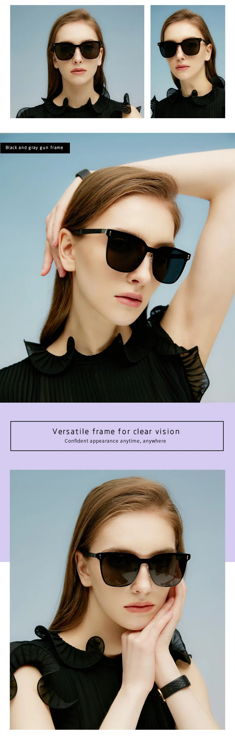 Cook Shark Sunglasses for Women 2023 New Korean Edition Fashion Driving Polarized Sunglasses for Women Advanced Sunshade and Sun