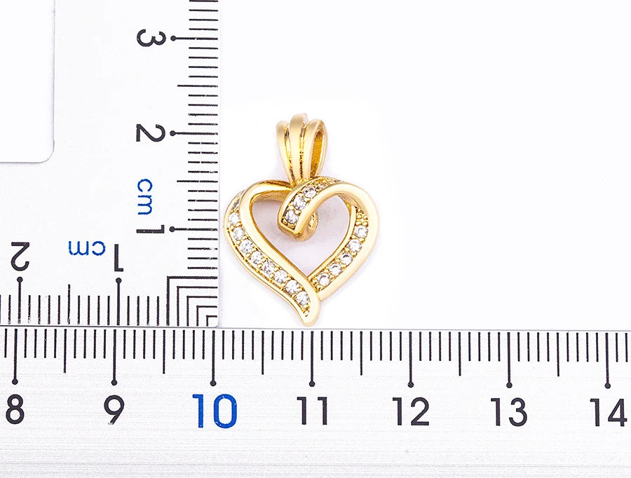 Nidin Fashion Creative Spiral Design Heart Pendant Necklace For Women Lovers Clavicle Chain Chocker Female Cute Zircon Jewlery