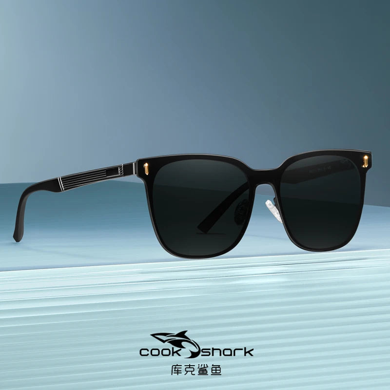 Cook Shark Sunglasses for Women 2023 New Korean Edition Fashion Driving Polarized Sunglasses for Women Advanced Sunshade and Sun